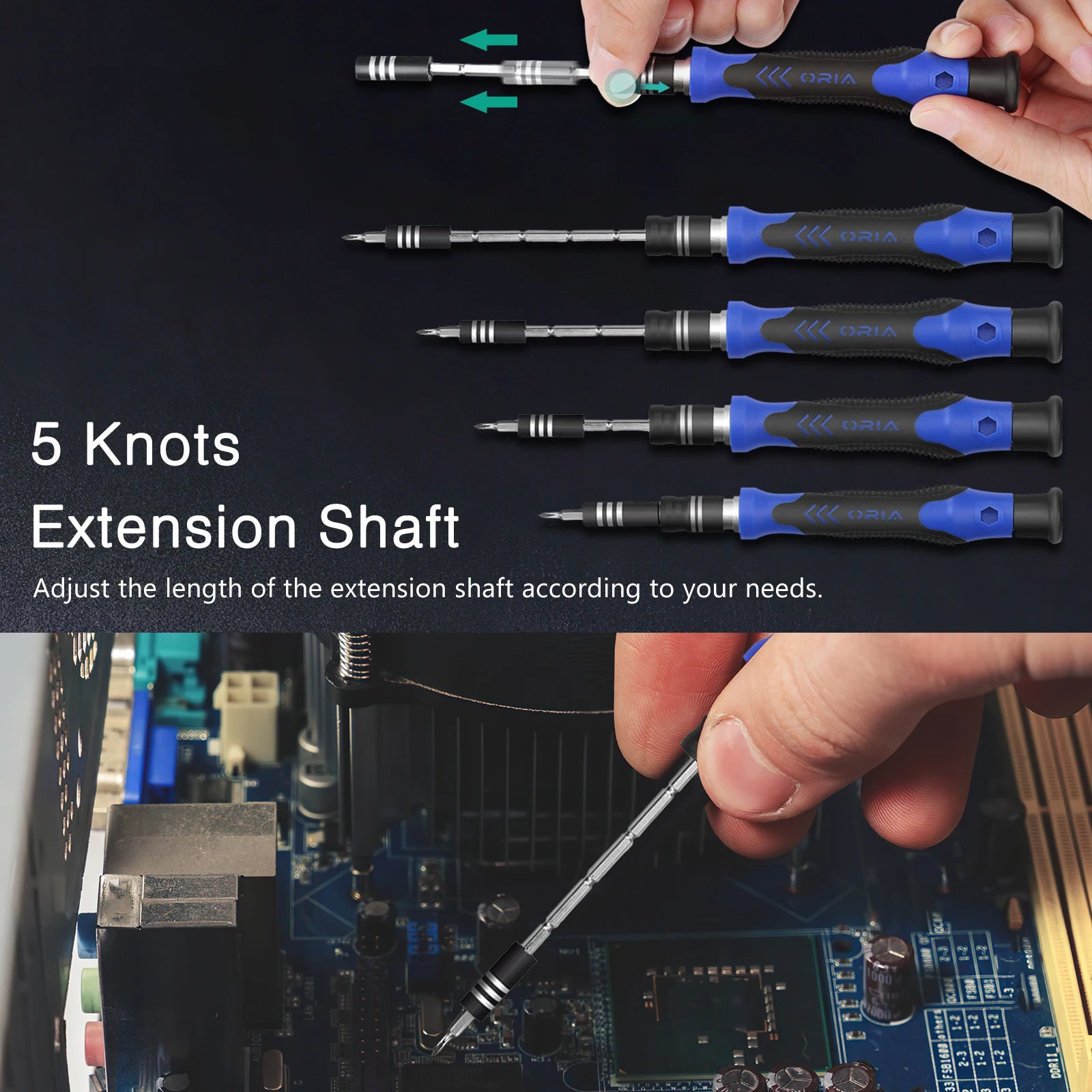 ORIA 60-in-1 Magnetic Precision Screwdriver Set for Electronics Repair