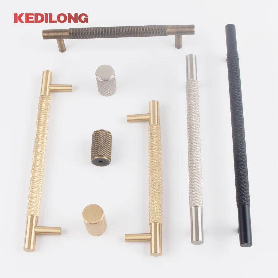 CowLost | kedlo-european-luxury-solid-brass-embossed-gold-500mm-long-handle-american-retro-antique-drawer-t-handle |4