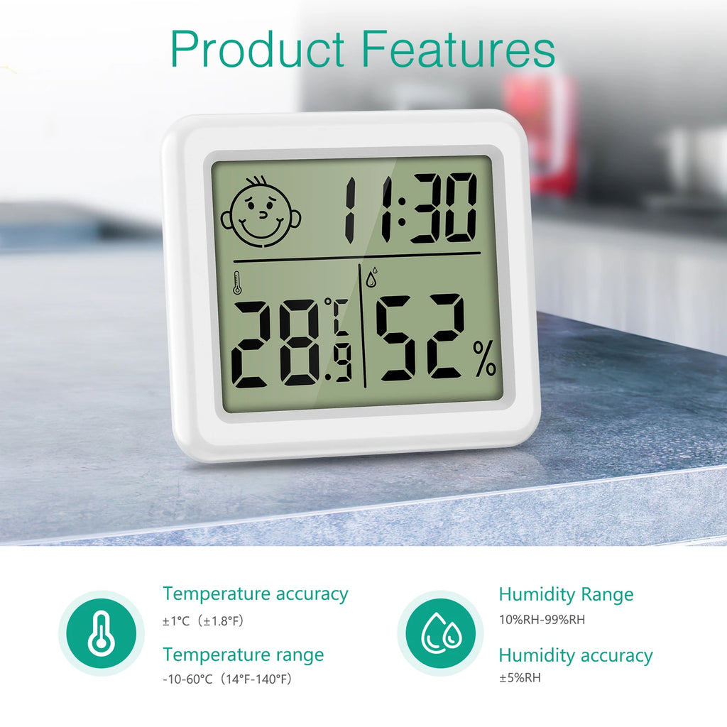 ORIA Mini Indoor Digital Thermometer Hygrometer LCD Temperature Humidity Monitor