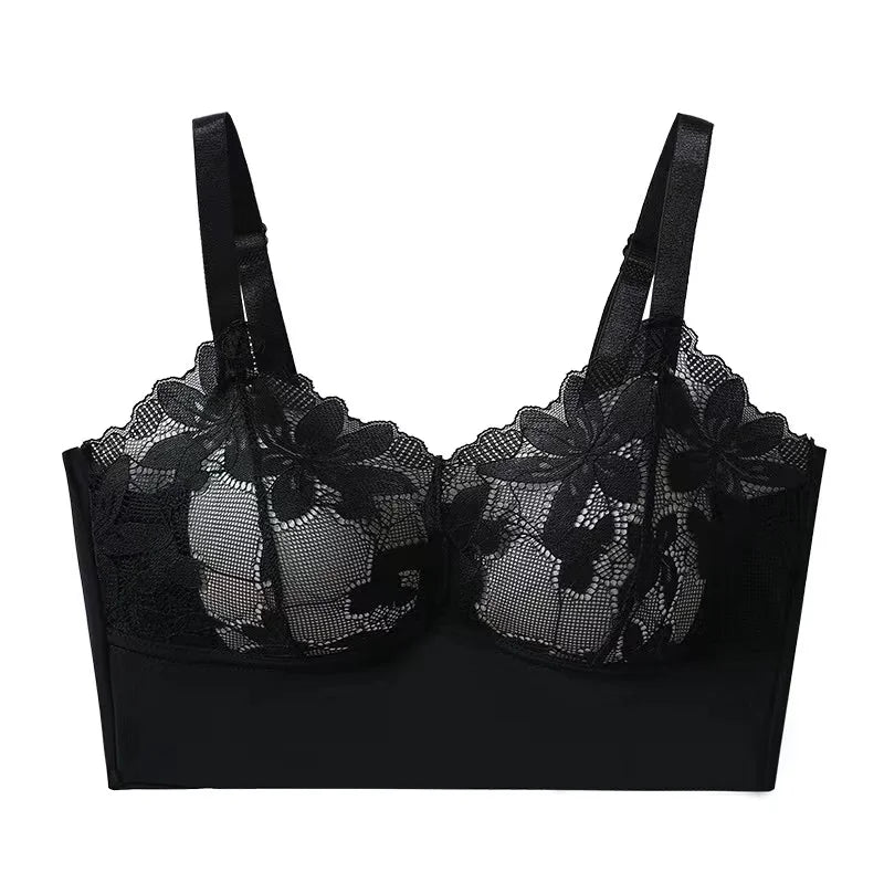 CowLost | product_id-lace-back-wireless-adjustable-seamless-push-up-bra-large-size |18