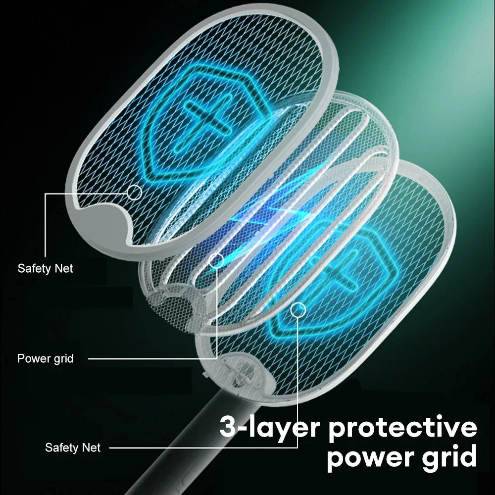 CowLost | product_id-foldable-usb-rechargeable-electric-mosquito-killer-racket-with-uv-light-3000v-bug-zapper |4