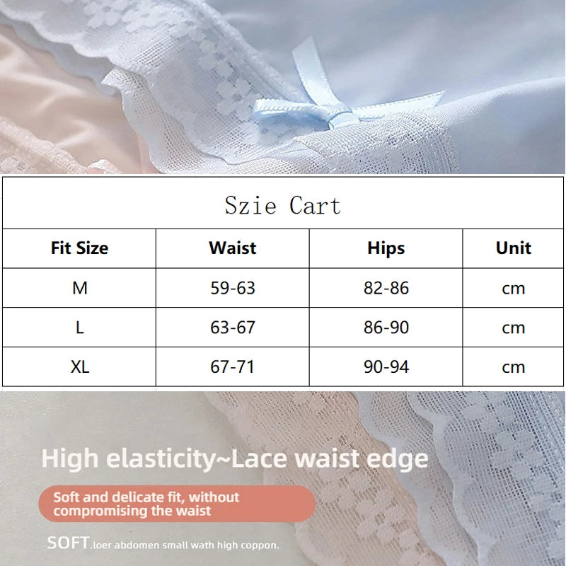 CowLost | activewear-pants-3pcs-seamless-ice-silk-lace-panties-set |6