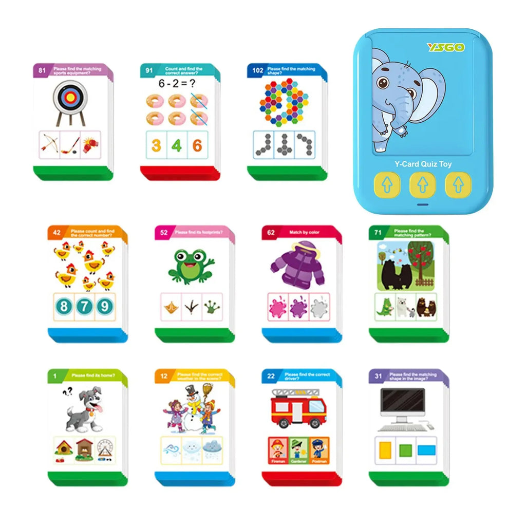 Talking Flash Cards Educational Toy for Kids Toddlers Ages 3-6 Easy Carry Classroom Learning