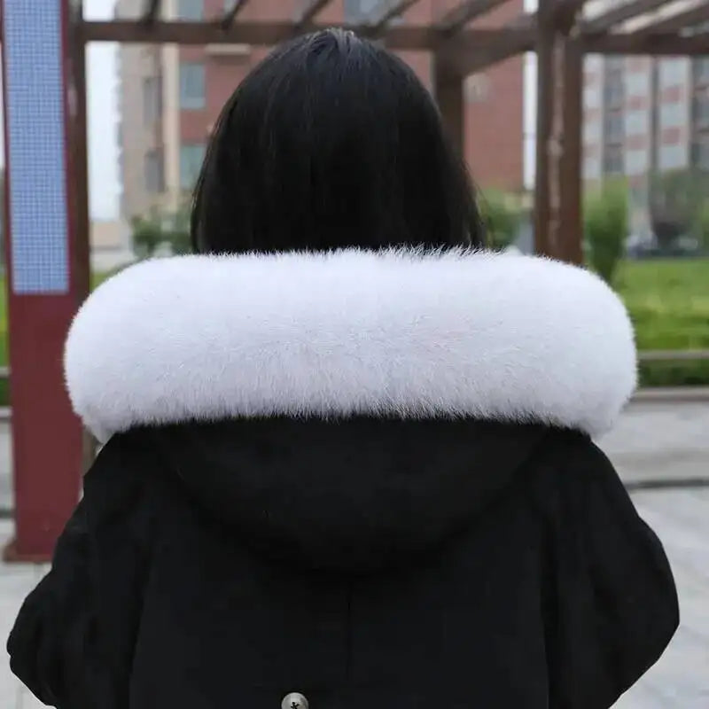 CowLost | fox-fur-collar-for-women-luxury-warm-winter-coat-trim-scarf |28