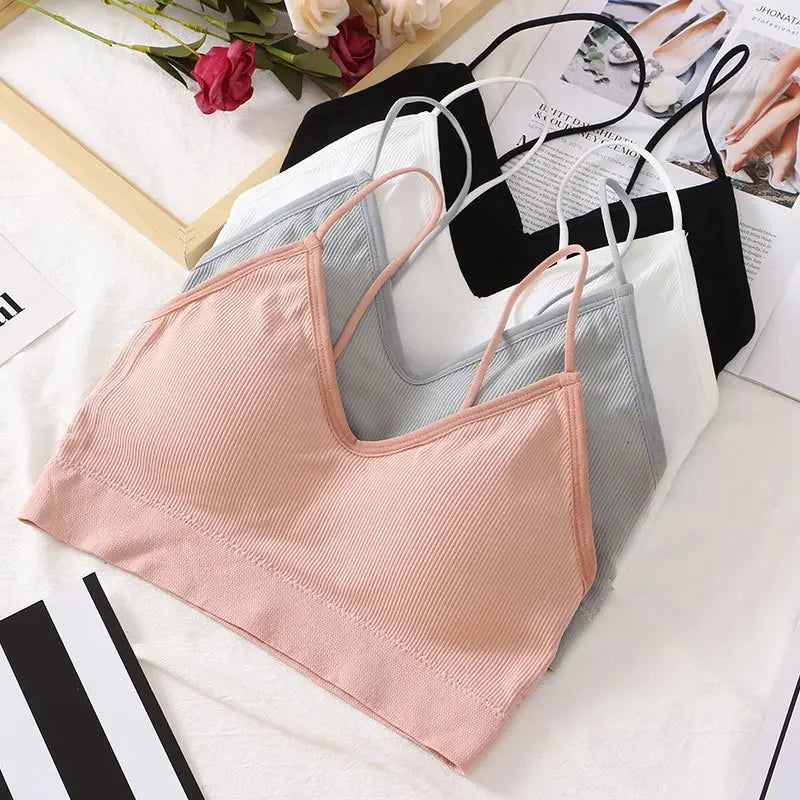 CowLost | non-wire-seamless-bras-for-women-wire-free-underwear-female-sexy-lingerie-push-up-bra-sports-solid-brassiere-padded-bralettes |1