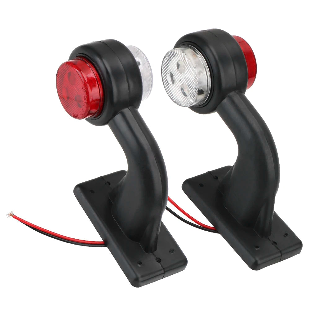 CowLost | truck-lamp-12-24v-led-side-marker-light-indicator-lamp-car-styling-red-white-tail-light-assembly-2pcs-set |12