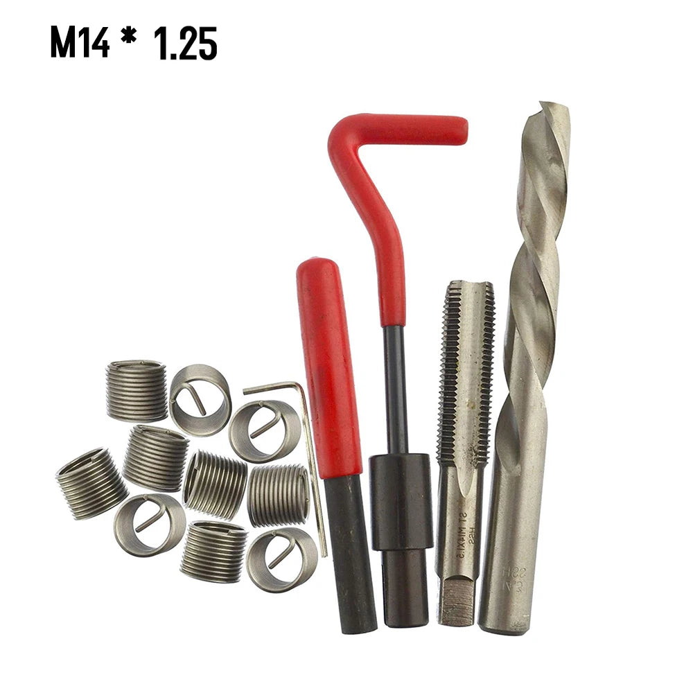 CowLost | product_id-15pcs-metric-helicoil-thread-repair-kit-m5-m14-m12x1-5-for-car-coil-tools |10