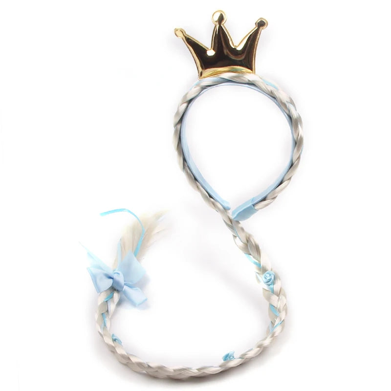 CowLost | frozen-princess-elsa-headband-snowflake-tiara-wig-braid |14