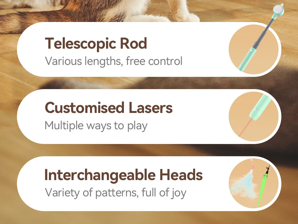 CowLost | cat-treats-rojeco-interactive-retractable-cat-laser-toy-with-feather-teaser |8