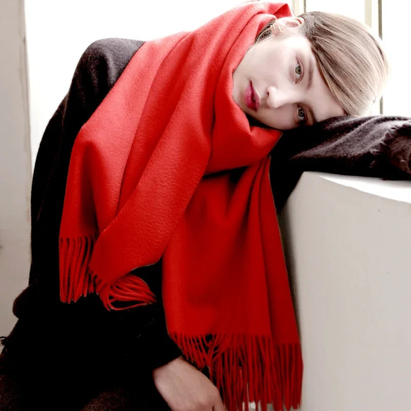 CowLost | wool-scarf-women-thick-cashmere-winter-scars |43