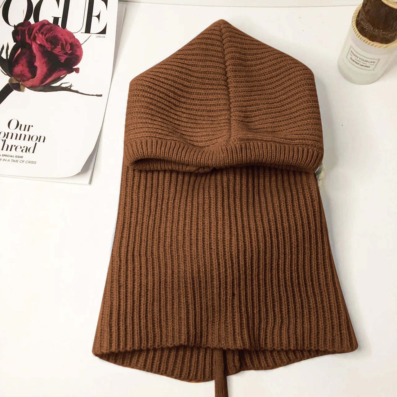 CowLost | winter-womens-hats-unisex-knitted-hooded-neck-collar-cap-beanie-for-men-women |26