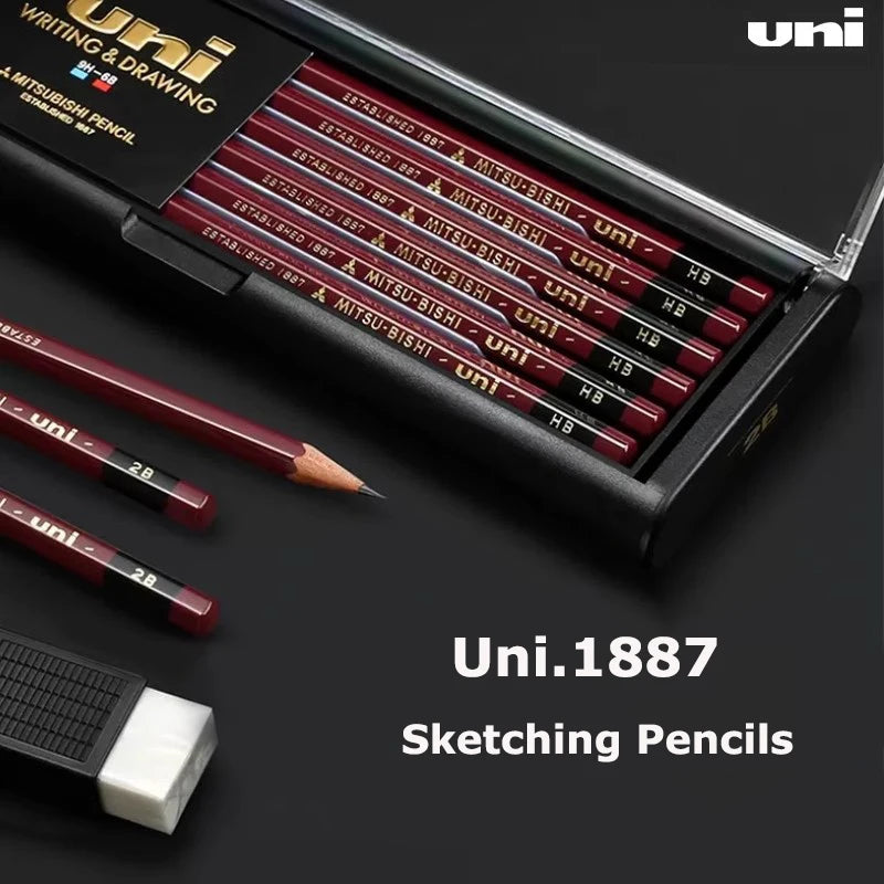 CowLost | product_id-12pcs-uni-mitsubishi-sketching-pencils-6b-9h-multi-hardness-wood-art-supplies |2