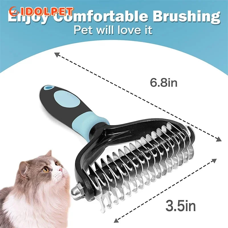 CowLost | tools-professional-2-sided-pet-deshedding-brush-and-dematting-comb |5