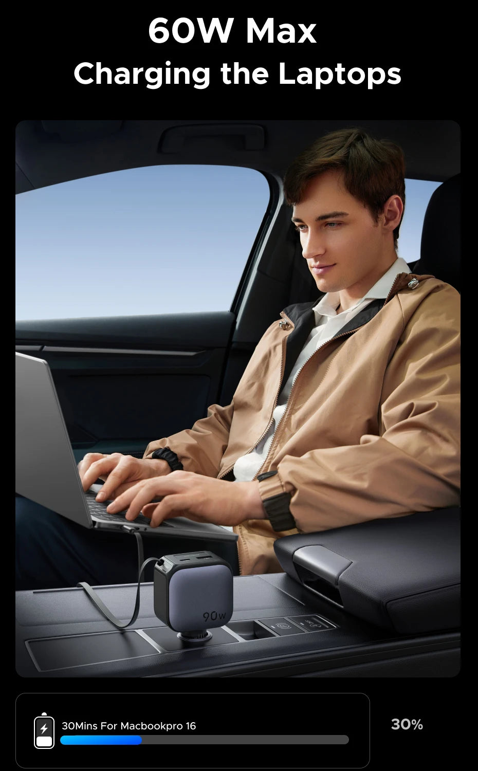 CowLost | ugreen-usb-type-c-car-charger-pd145w-90w-60w-retractable-cable |12