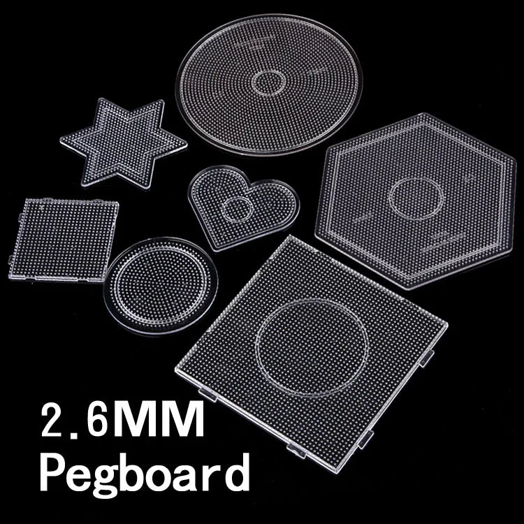 7 Types 2.6mm Perler Beads Pegboard Template for Hama Beads DIY Crafts Puzzle Tool