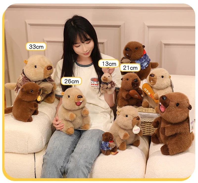 CowLost | uncategorized-cute-groundhog-plush-keychain-with-clothes-soft-stuffed-animal-doll-birthday-gift |8