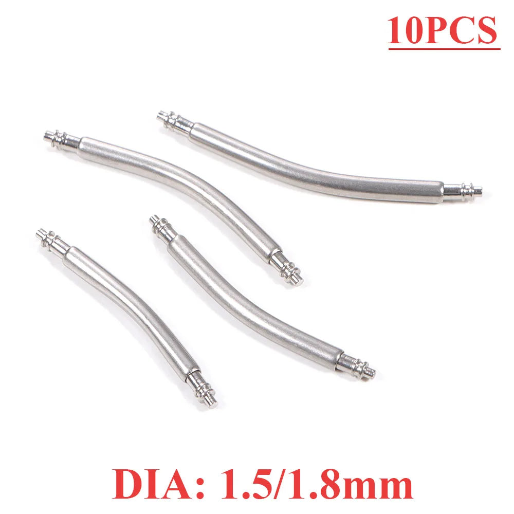 CowLost | 10pcs-curved-spring-bar-18-20-22mm-24mm-watch-strap-link-pins-dia-1-5mm-1-8mm-stainless-steel-curved-band-links-connecting-pins |1