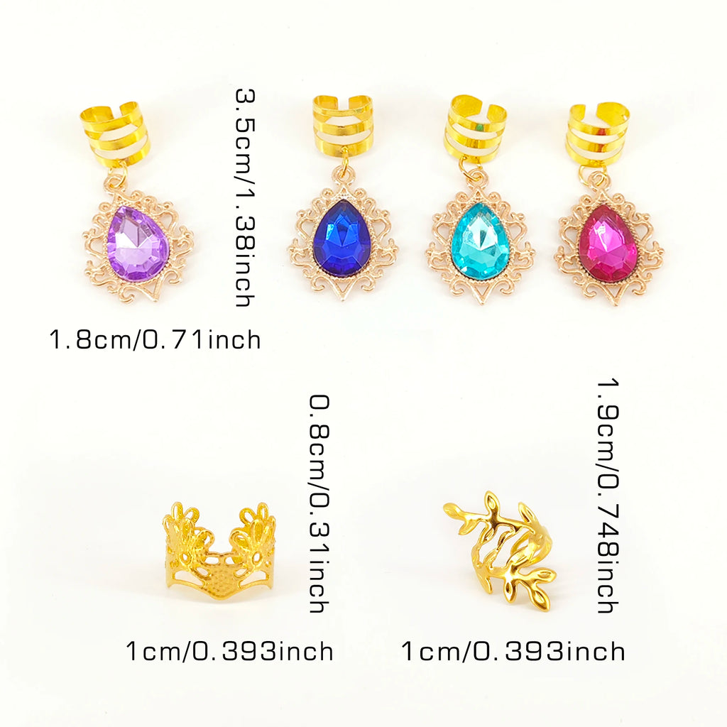 CowLost | 44pcs-gorgeous-gemstone-dreadloc-hair-jewelry-accessories |2