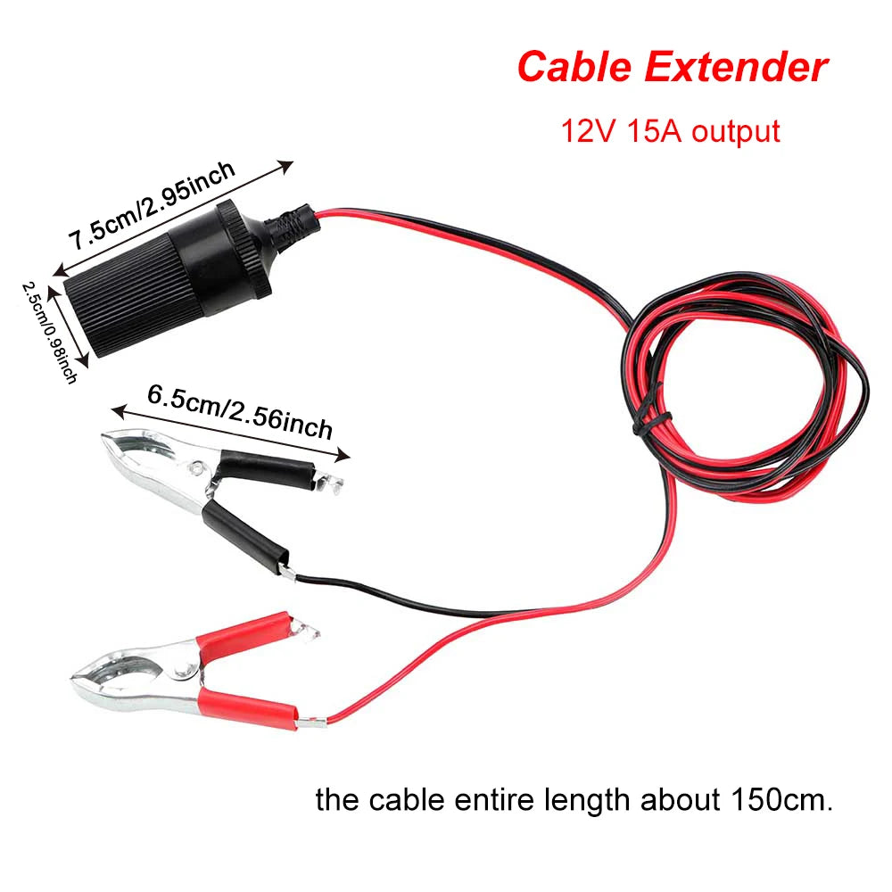 CowLost | product_id-12v-15a-car-battery-terminal-clamp-female-socket-adapter-plug |2