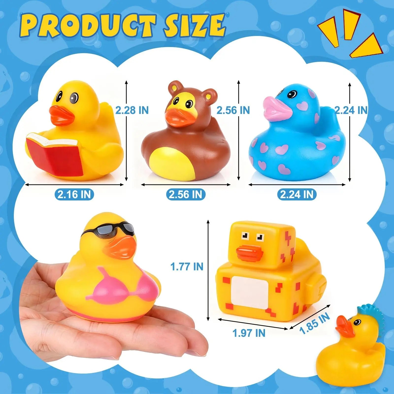 CowLost | product_id-60-120-pack-assorted-rubber-ducks-bulk-for-pool-toys-party-favors-and-gifts |4