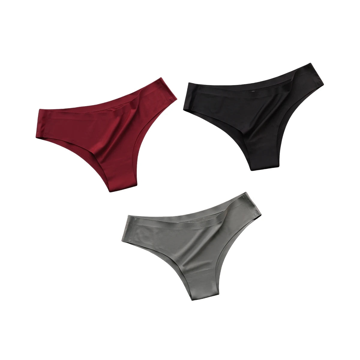 CowLost | product_id-3pcs-women-s-seamless-low-rise-ultra-thin-ice-silk-briefs-solid-color |10