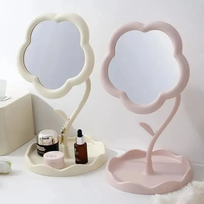 CowLost | product_id-creative-round-flower-desktop-mirror-for-bedroom-decor |5