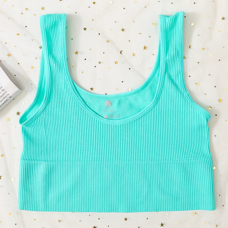 CowLost | product_id-seamless-ribbed-wireless-sports-bra-tank-top-crop-for-women |21