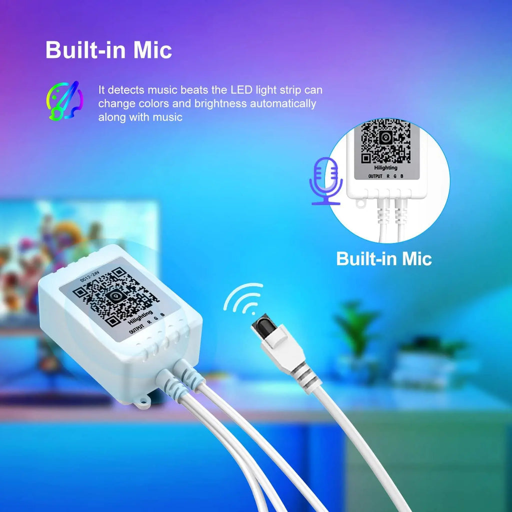 RGB LED Strip Light 40m/30m/20m/15m, Flexible 24V SMD3535, APP Control Music Sync for Room Decor