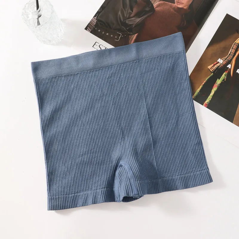 CowLost | product_id-women-s-seamless-ribbed-mid-rise-boyshort-sports-underwear-breathable-panties |17