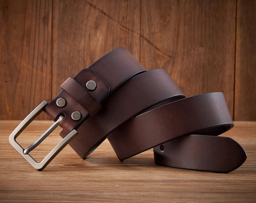 CowLost | 3-8cm-vintage-100-genuine-leather-belt-for-men |12