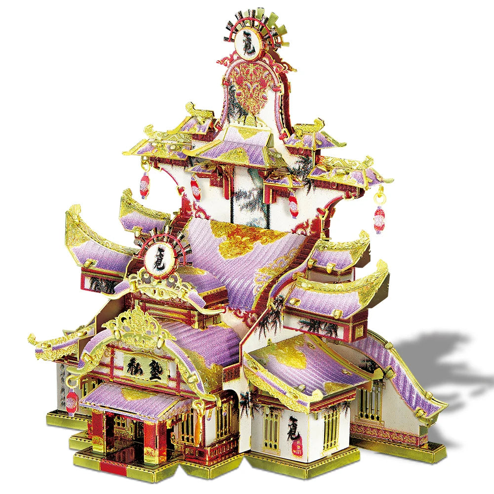 CowLost | fencing-barriers-piececool-3d-metal-puzzle-chinese-ancient-buildings-model-kit |20