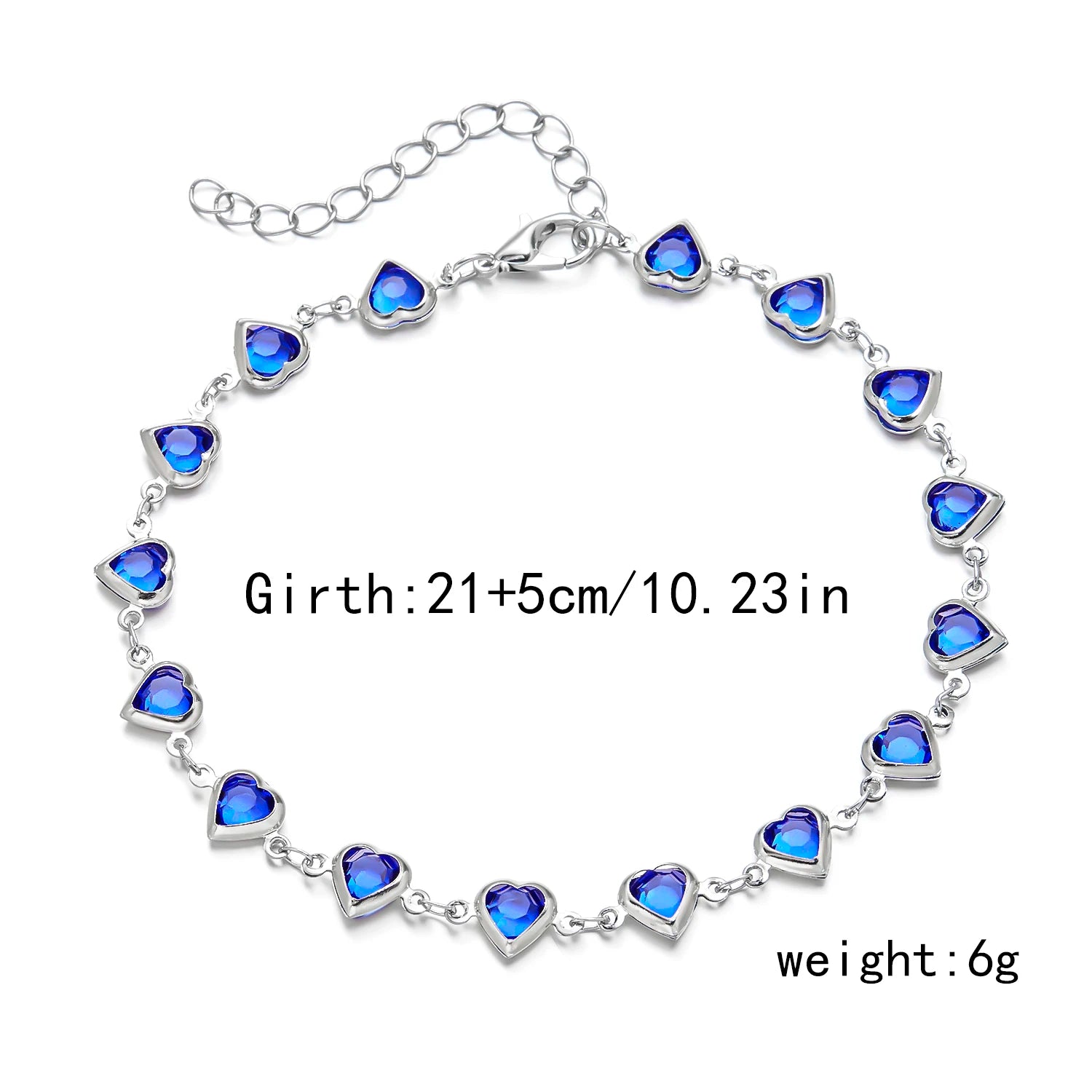 CowLost | vintage-boho-love-heart-crystal-colorful-anklet-for-women |24