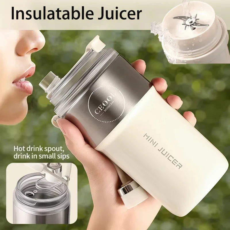 CowLost | product_id-homefish-350ml-portable-usb-rechargeable-insulated-304-stainless-steel-juicer-with-26-blades |2