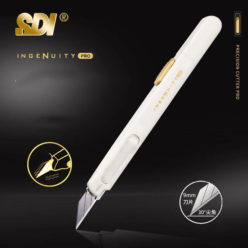 CowLost | product_id-sdi-white-craft-utility-knife-0444-30-precise-anti-shake-retractable-self-locking-box-cutter |1
