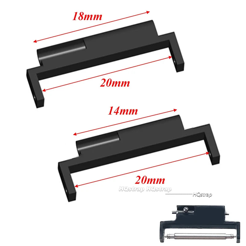 CowLost | product_id-2pcs-stainless-steel-quick-release-watch-strap-adapters-18mm-22mm |2