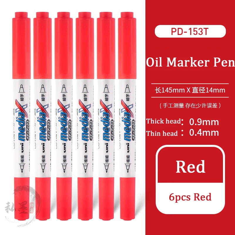 CowLost | product_id-uni-double-headed-oil-marker-pen-0-4-0-9mm-quick-dry-for-cd-glass-ceramic-fabric-leather-tire |7