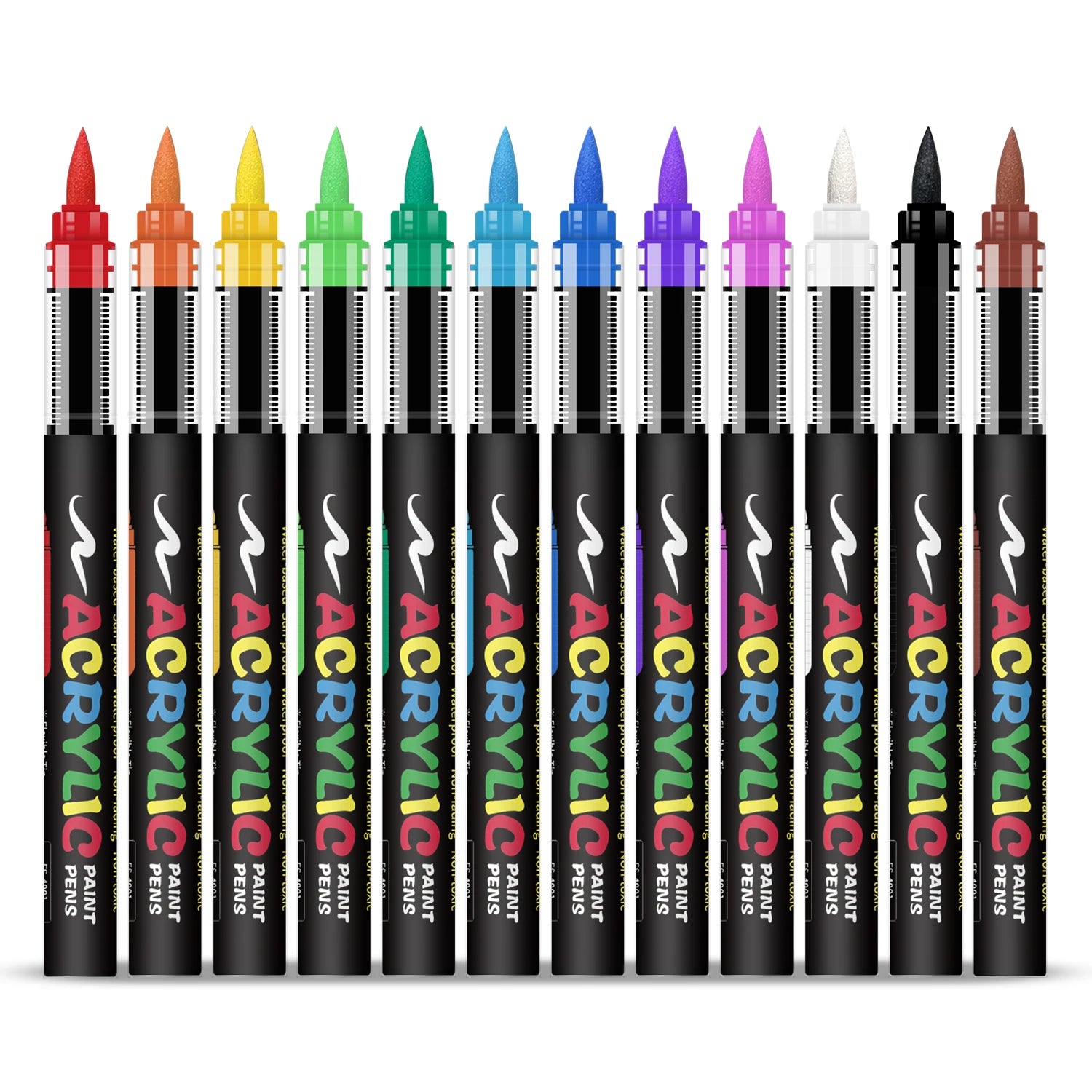 CowLost | markers-product_id-soft-brush-tip-acrylic-paint-pen-waterproof-high-saturation-automatic-ink-control-for-wood-metal-plastic-canvas-fabric |7