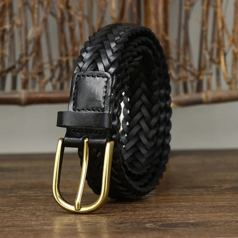 CowLost | 3cm-unisex-fashion-designer-weaving-belt |9