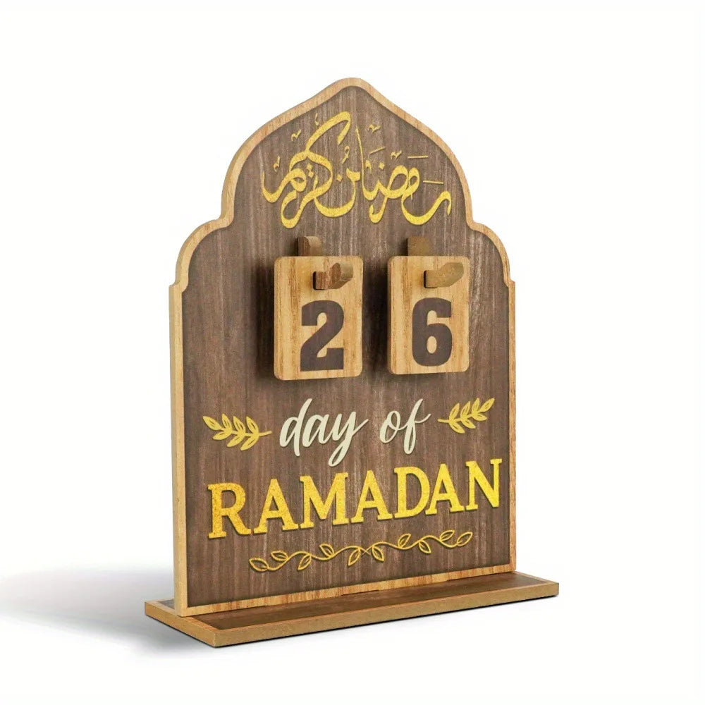 CowLost | ramadan-countdown-calendar-eid-mubarak-wooden-advent-ornament |5
