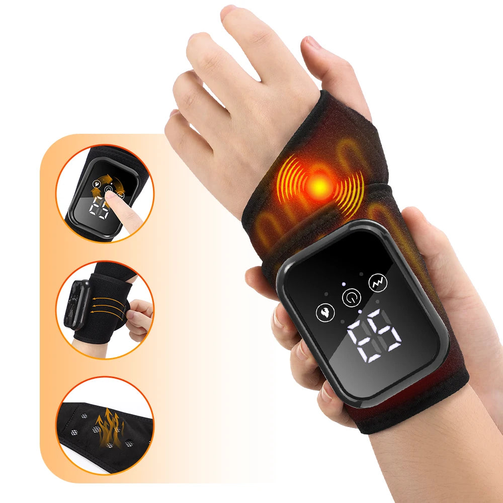 CowLost | electric-hand-wrist-massager-5-levels-hot-compress-3-levels-vibration-massage |1