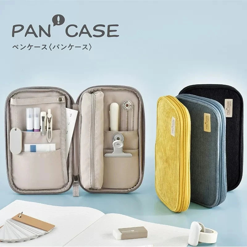CowLost | product_id-japanese-kokuyo-corduroy-pencil-case-durable-pen-bag-for-school-office-supplies |2