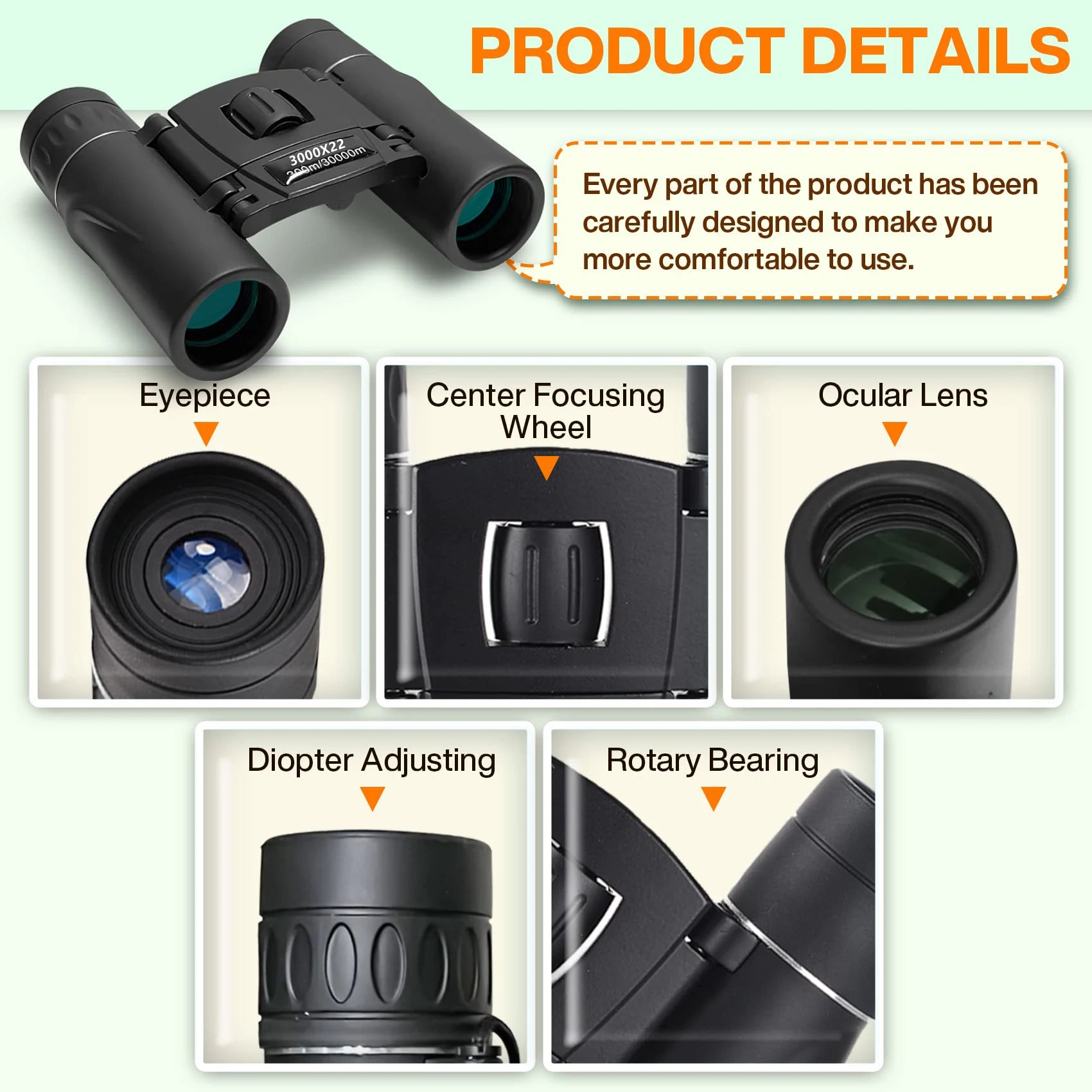 CowLost | product_id-3000x22-bak4-fmc-folding-binoculars-mini-telescope-long-range-50000m-for-outdoor-camping-hunting |5
