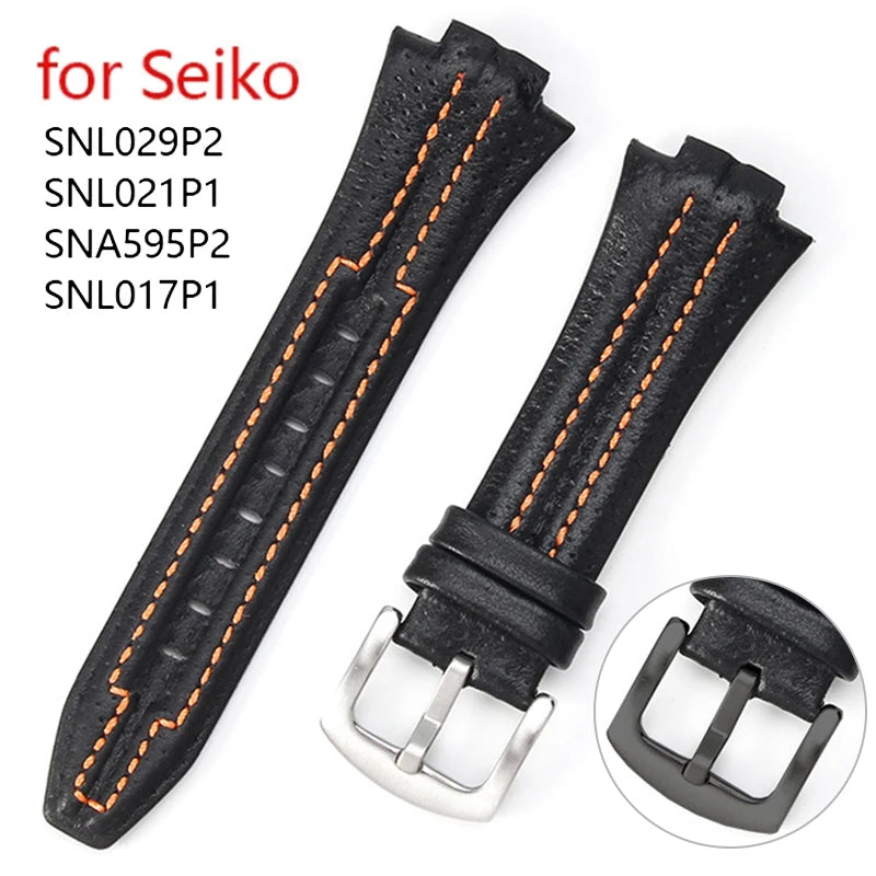 CowLost | product_id-15x27mm-genuine-leather-waterproof-replacement-watchband-for-seiko-snl021p1-snl017p1-sna595p2-snl029p2 |1