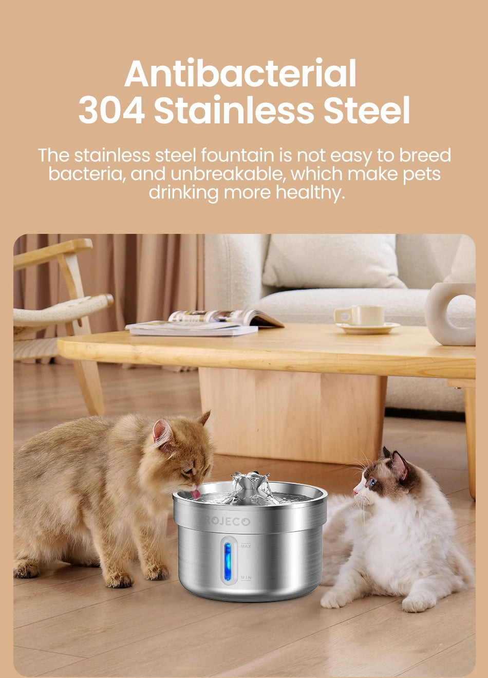 CowLost | dog-diaper-pads-liners-rojeco-stainless-steel-automatic-pet-drinking-fountain |13