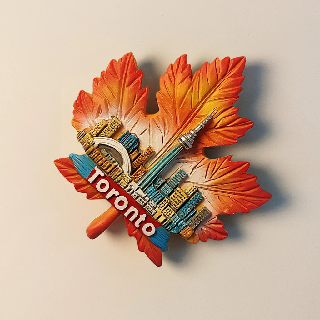 CowLost | product_id-toronto-tv-tower-maple-leaf-3d-resin-fridge-magnet-souvenir-decoration |2