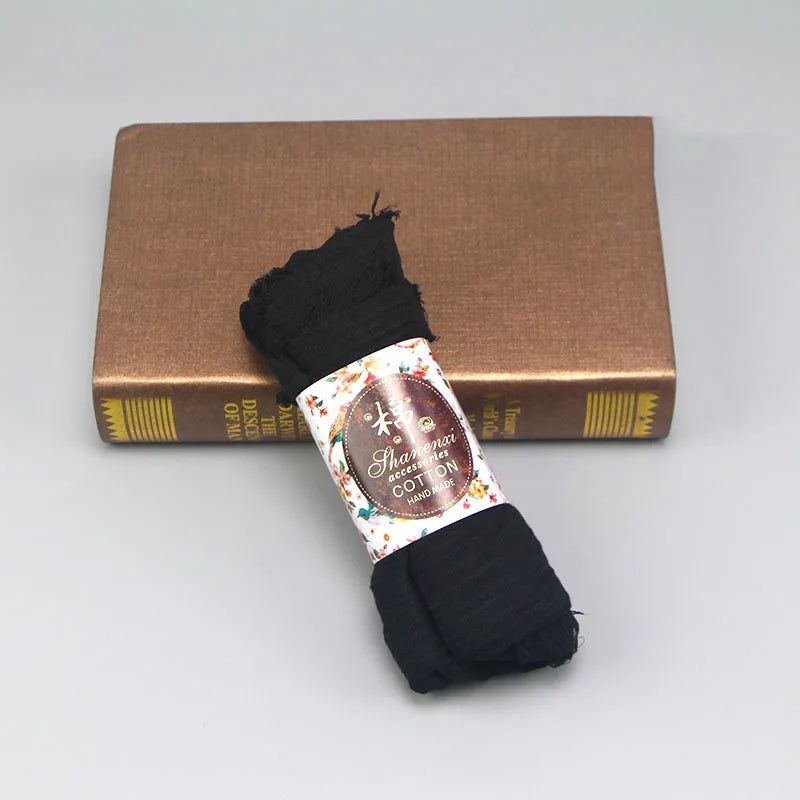 CowLost | otton-crinkle-headband-veil-scarves-women-solid-color |33