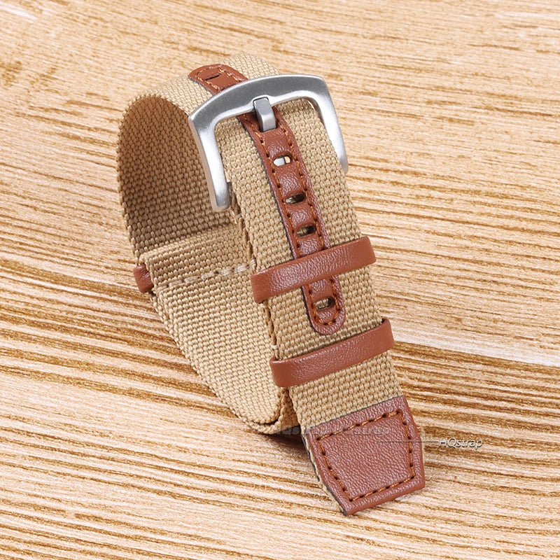 CowLost | product_id-20mm-22mm-nylon-and-genuine-leather-watch-strap-for-khaki-field-outdoor-sport-men |14