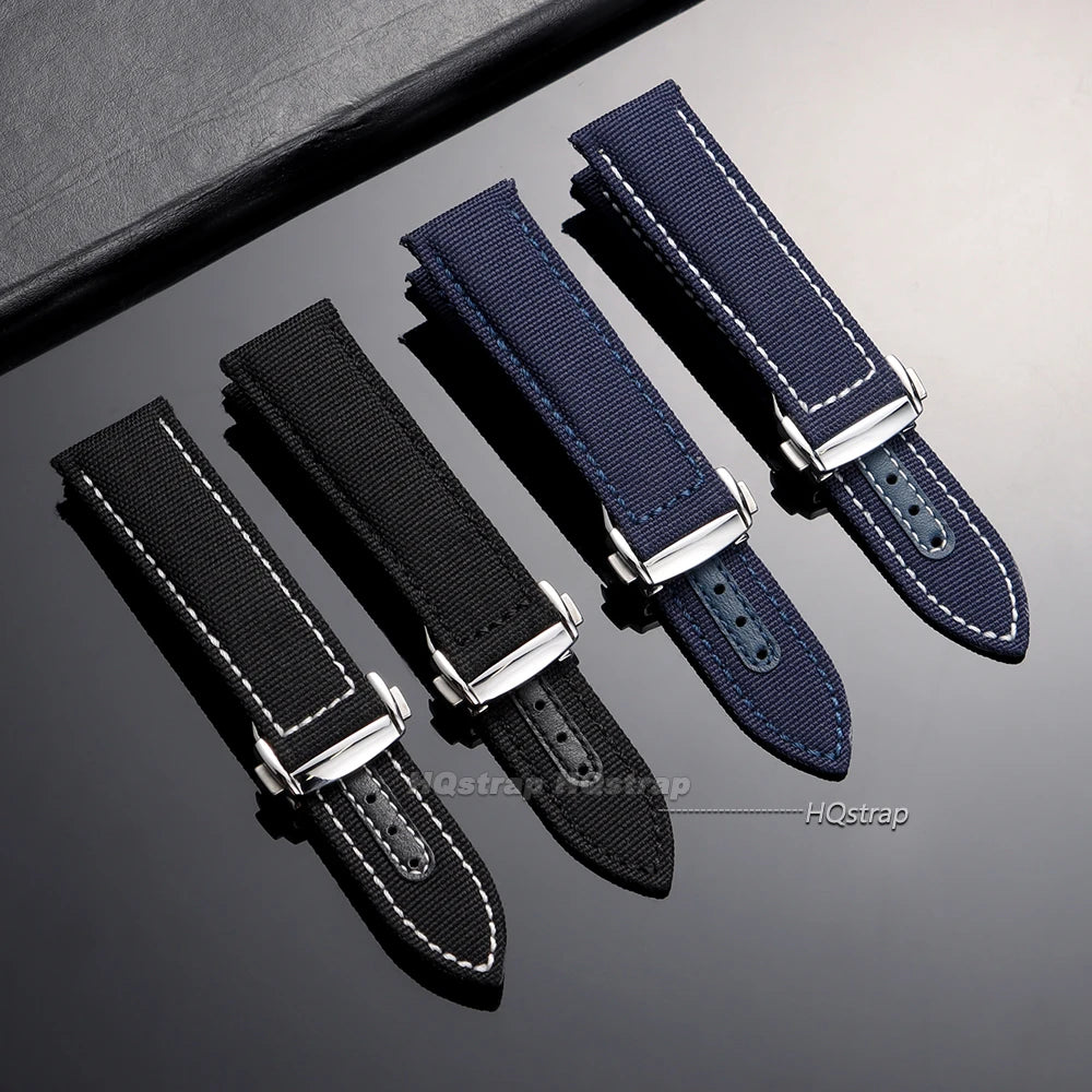 CowLost | product_id-nylon-canvas-watchband-20mm-22mm-for-omega-seamaster-300-with-folding-buckle |2