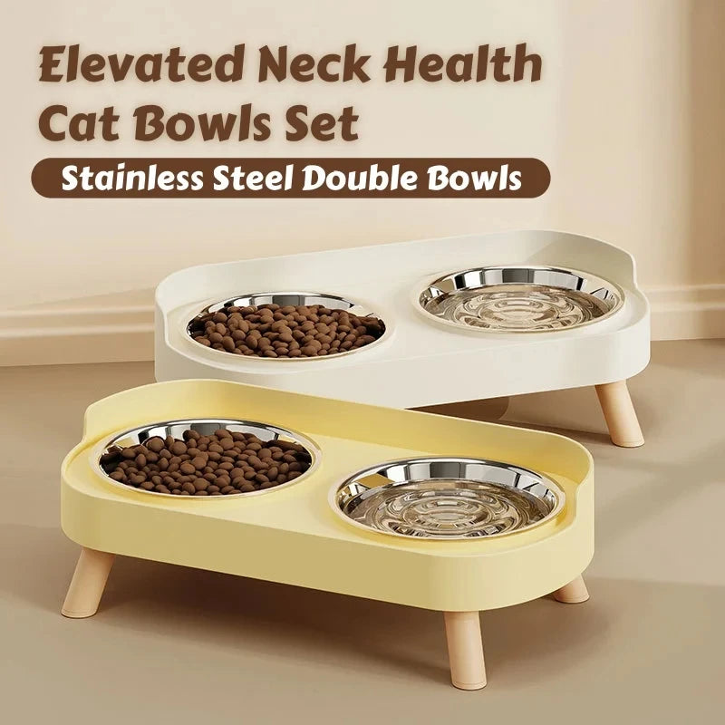 CowLost | product_id-dopamine-elevated-pet-feeder-with-dual-stainless-steel-bowls-and-neck-support |1