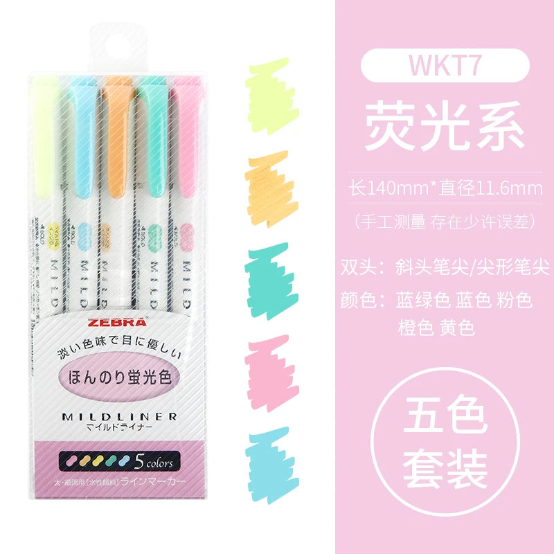 CowLost | product_id-zebra-5-10pcs-double-ended-twin-tip-highlighter-set-for-school-office |14